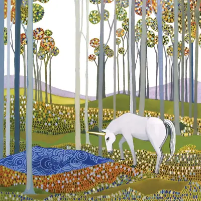 Unicorn - Art Blank Greeting / Birthday Card - Woods Fantasy Mythical Horse • £2.80