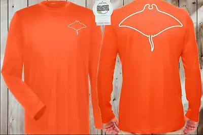 $21.95 • Buy Microfiber Long Sleeve Shirt Performance Dry Fit Wicking SPF Sting Ray Sun Shirt