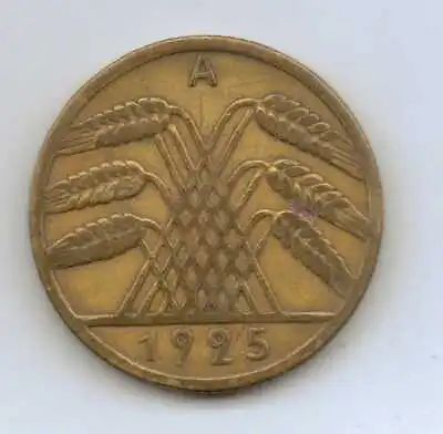 GERMANY - 10 Reichspfennig 1925 A Aluminium-bronze • 4.05 G • ⌀ 21.0 Mm • £0.99