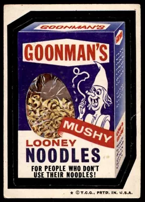 1974 Topps Original Wacky Packages 6th Series Goonman's Looney Noodles • $2.80