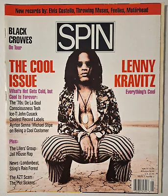 Spin Magazine (May 1991) Lenny Kravitz/John Cusack/Ice-T/De La Soul/Black Crowes • $17.89