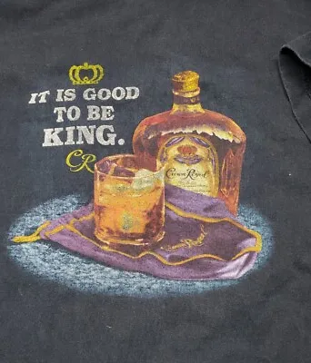 Vintage Crown Royale  It's Good To Be King  Y2k T-shirt Xxl   Distressed Print • $24.99