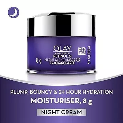 Olay Night Cream Mini: Regenerist Retinol 24 Moisturiser For Hydrated Plump 8gm • $22.44