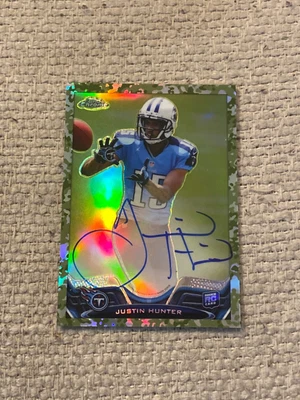 $2 • Buy Justin Hunter 2013 Topps Chrome Camo Refractor Auto Autograph #18 54/99