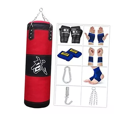 Punching Bag For Man Women Kids Indoor/Garden Boxing Bag Unfilled 3.3ft Red • $55.48