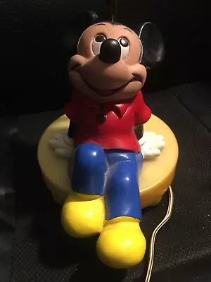 Vintage 80s Mickey Mouse Lamp And Night Light Underwriters Laboratories WORKS. • $17