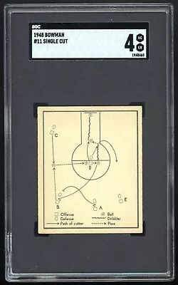1948 Bowman Gum Basketball #11 SINGLE CUT PLAY CARD SGC 4 VG-EX • $49.99