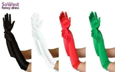 £4.49 • Buy Ladies Fancy Dress Prom Wedding Burlesque Opera Black Red Green White Gloves