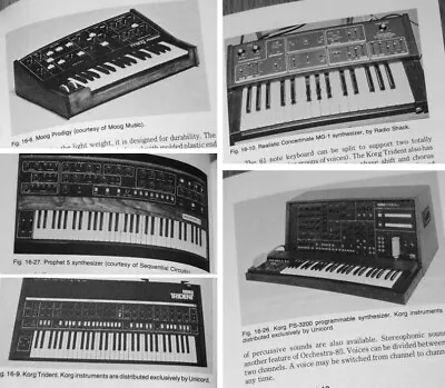 1982 Analog Synthesizer Basics Drum Machines E-mu MOOG Korg Prophet Oberheim DMX • $55