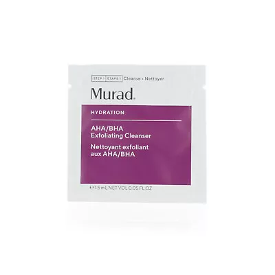 Murad Hydration AHA/BHA Exfoliating Cleanser 1.5ml 0.05oz X 10 Samples NEW • $5.49