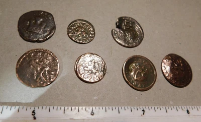 $29.95 • Buy 1500s 1600s King Philip III Spanish Coins, Treasure Of 7 Pieces !!