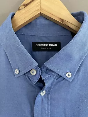 Country Road Men’s Long Sleeve Blue Cotton Shirt. Size M • $23