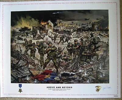 Marine Corps Raytheon Poster  Above & Beyond  Signed By Artist NEW • $25