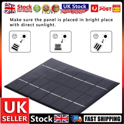 £7.03 • Buy Universal 6V 2W Solar Panel Polycrystalline Silicon Battery Power Module UK