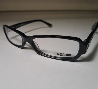 Moschino Black Eyeglasses RX Plastic Frame 52-17-135 MO02001 Heart Made In Italy • $27.99