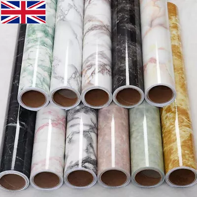 Marble Self Adhesive Vinyl Wrap Film Kitchen Worktops • £5.23