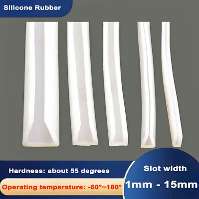 Slot Width 1-15 Mm Silicone Rubber U-Shape Sealing Strip U Channel Edging Trim • $4.50