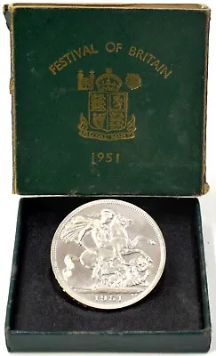 1951 Festival Of Britain Crown Green BOX  Uncirculated Coin UNC 5 Shilling  • £10.95