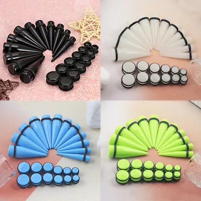 12-24pcs Large Sizes Ear Stretching Kit Big Ear Tapers Plugs 00g-20mm - 6 Colors • $10.99