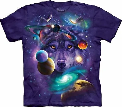 £29.99 • Buy WOLF OF THE COSMOS The Mountain T Shirt Solar System Space Unisex