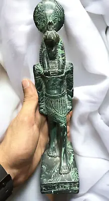 RARE ANCIENT EGYPTIAN ANTIQUES Statue Thoth God Of Wisdom Made Malachite Stone • $169