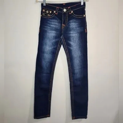 NWT True Religion Dark Wash Denim Joey Super T Bootcut Women 27 Jean MSRP:$345 • $39.99