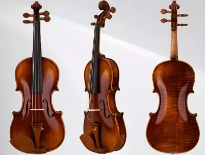 Antonio Stradivari Style Lady Violin 7/8 European Maple OPEN RICH Antique Master • $1280
