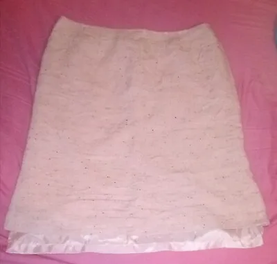 Ladies Women's Pastel Light Pale Baby Pink Suit Skirt Size Large US/CAN 12 • £1