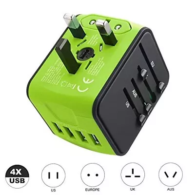 Worldwide Travel Adapter 4 USB Ports Universal Travel Adapter • £9.99