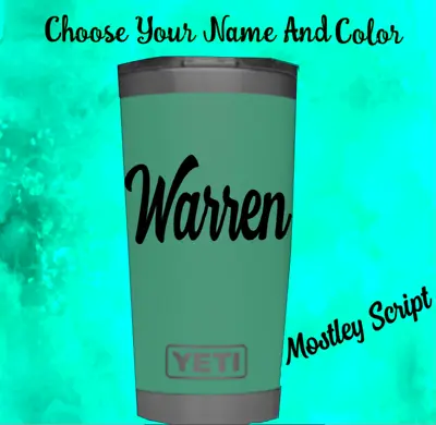 Monogram Vinyl Decal For Tumblers Cups Sticker Personalized Name  2.5  • $2.95