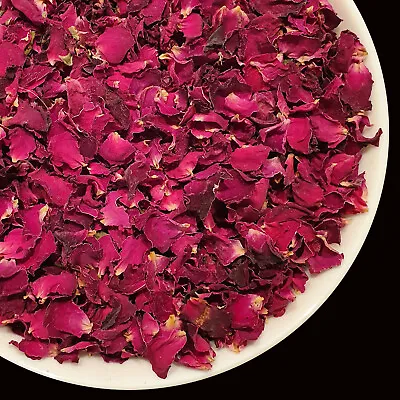 Edible Dried Rose Petals Buds Flowers Craft Soap Candle Cake Decor Tea Infusion • £8.99