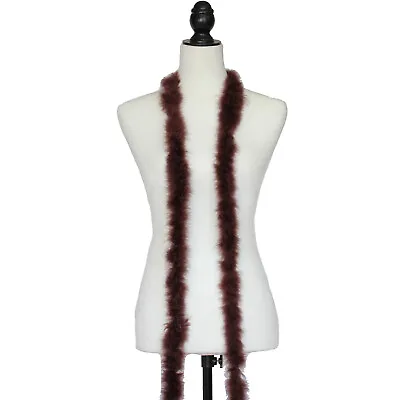 Chocolate Brown 15 Grams Marabou Feather Boa 6 Feet Long Crafting Sewing Trim • $8.95