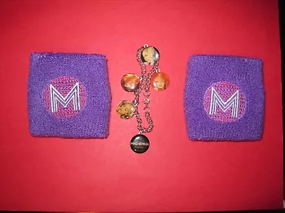 Madonna 2 SWEATBAND AND  1 BRACELETT LOT CONFESSIONS TOUR • $29.49