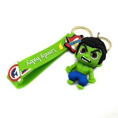 Marvel Avengers Hulk Keychain Comics Superhero Figure Toys Key Ring Kid Gift • £0.01