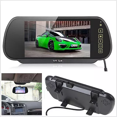 7  TFT LCD Color Car Rearview Mirror Reverse Backup HD Monitor Screen Waterproof • £52.79