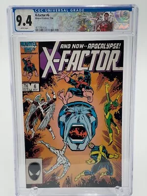 X-Factor #6 1986 CGC 9.4 Custom X-Men Label WP 1st Full App. Of Apocalypse NICE! • $99