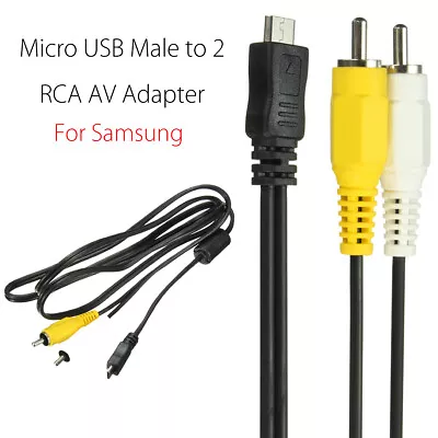 Micro USB Male To 2 RCA AV Adapter Audio Video Cable Cord New US • $9.59