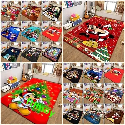 Mickey Minnie Mouse Christmas Carpets Anti-Slip Floor Rugs Mat Doormat Xmas Gift • £8.26