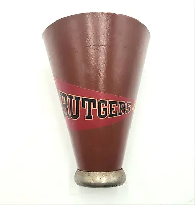 Vintage Rutgers Cone Megaphone Collegiate Red Memorabilia 7.5 Inch 1940s Cheer  • $70