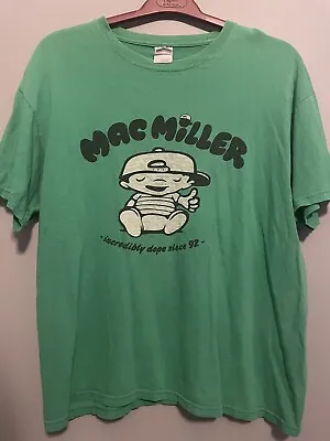 Mac Miller Incredibly Dope Since 92 Thumbs Up T-shirt Size Large Green (A90) • $39.99