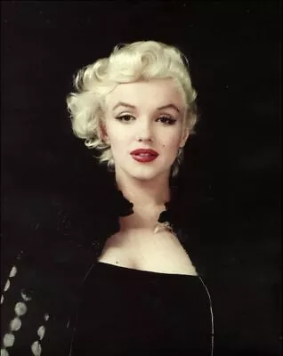 A Marilyn Monroe Red Lips Black Outfit 8x10 Photo Print • $4