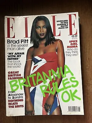 Elle UK Vintage Magazine June 1997 Naomi Campbell Spice Girls Britannia Rules OK • £40