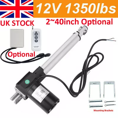 6000N 1320LB Linear Actuator 2 ~ 40  Inch Stroke 1000MM DC 12V Electric Motor UK • £20.27