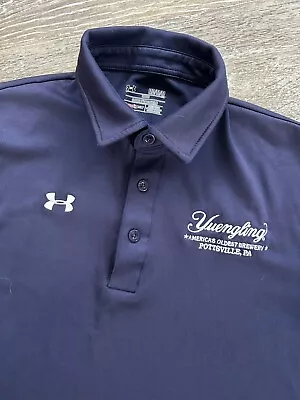 Under Armour Polo Golf Shirt Swoosh Short Yuengling Beer Medium Pottsville PA • $19.99