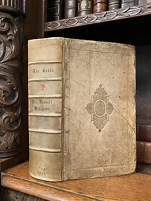 1551 WILLIAM TYNDALE Bible NEW TESTAMENT Vellum MATTHEWS Rare Variant FIRST ED • $42500