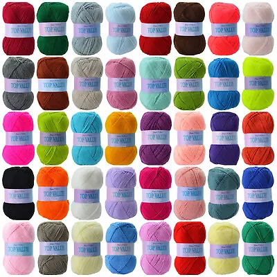 James C Brett Top Value Double Knit Yarn - Knitting Wool - All Colours - 100g • £3.37