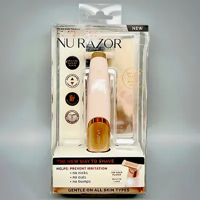 Nu Razor Finishing Touch Flawless 18K Gold Plated Built In Light Rechargeable • $21.57