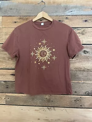 Juniors Shein T Shirt Sz 10-11 Years Brown Sun/moon • $7.25