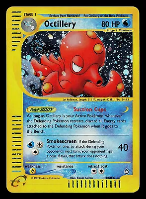 Pokemon Card - Octillery Aquapolis H20/H32 Holo Rare SWIRL • $39.99