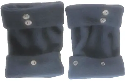 Fingerless Gloves Blue Navy 100% Merino Wool Medium M Mittens Winter Arm Warmers • $29.98